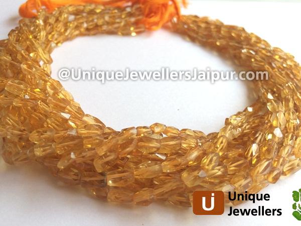 Madeira Citrine Faceted Oval Beads
